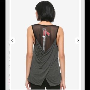 DISNEY HER UNIVERSE Mulan Sword Mesh Back TANK TOP